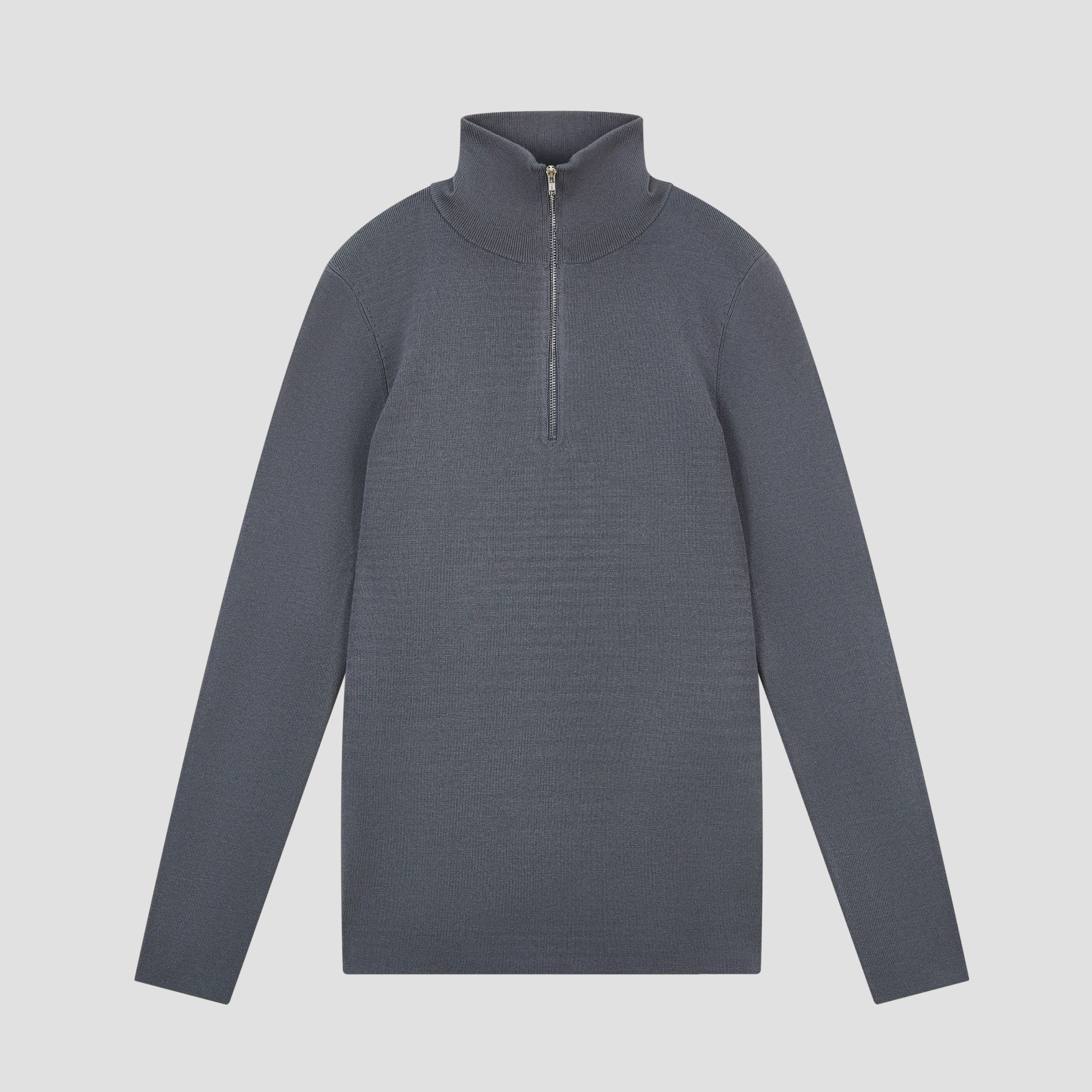 SILK VISCOSE 1/2 ZIP POLO