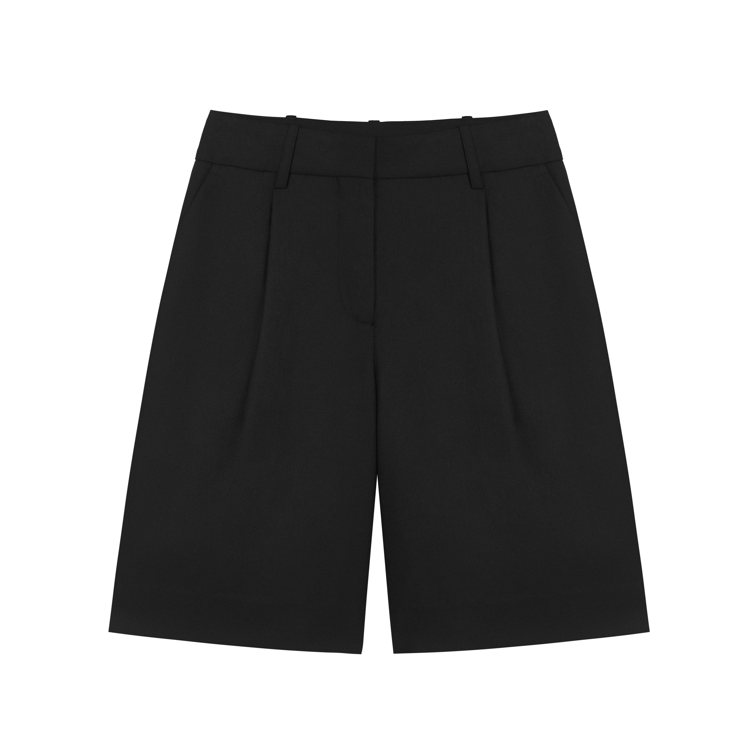 WOOL SILK PLEATED SHORT