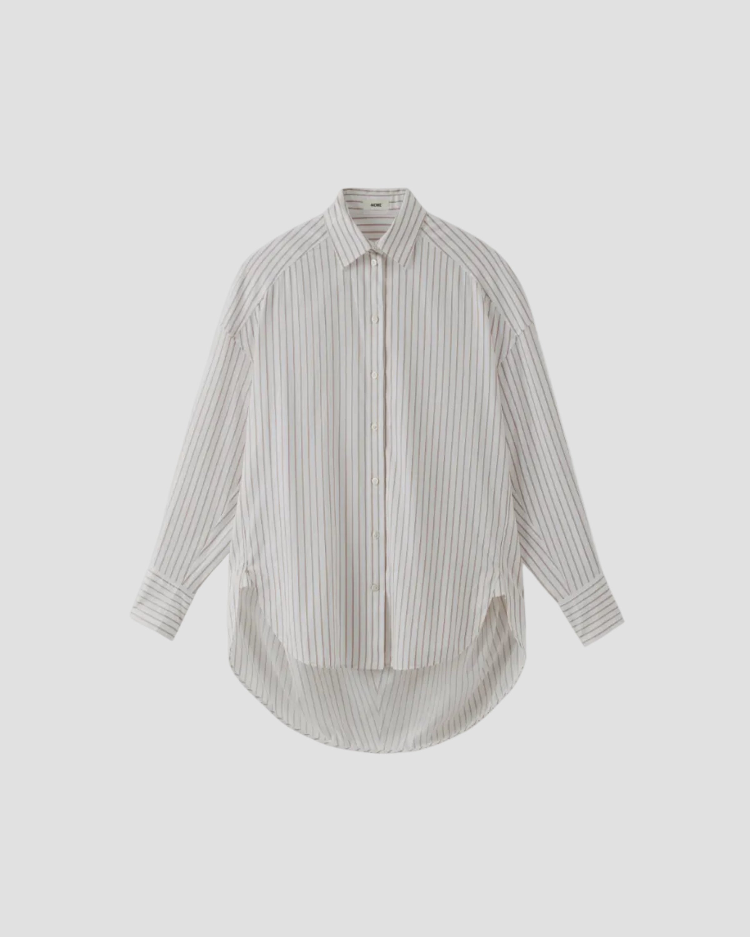 Cotton Silk Oversized Stripe Shirt - Luxury Button Down | 440ME
