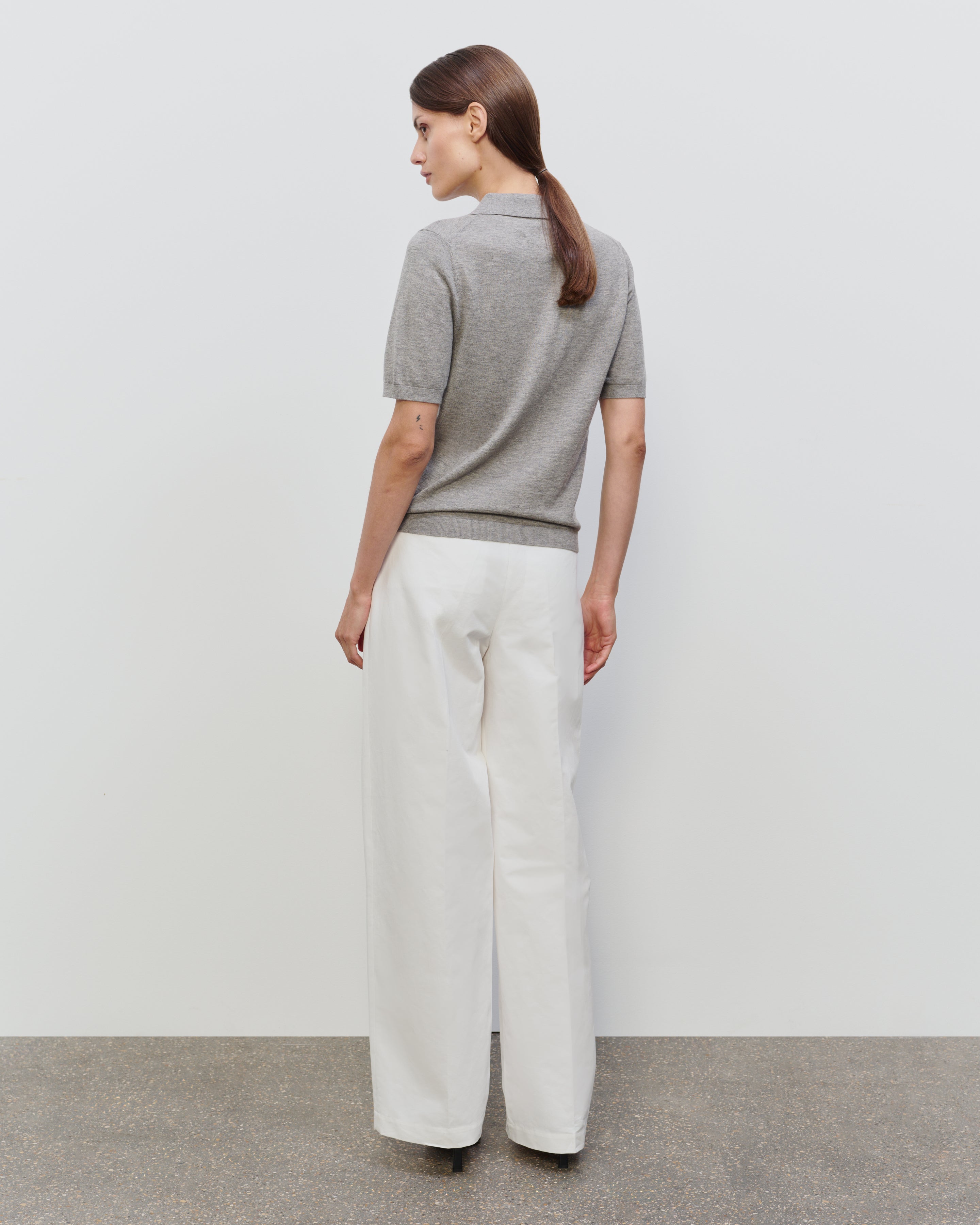 ESSENTIAL CASHMERE SILK SHORT SLEEVE POLO