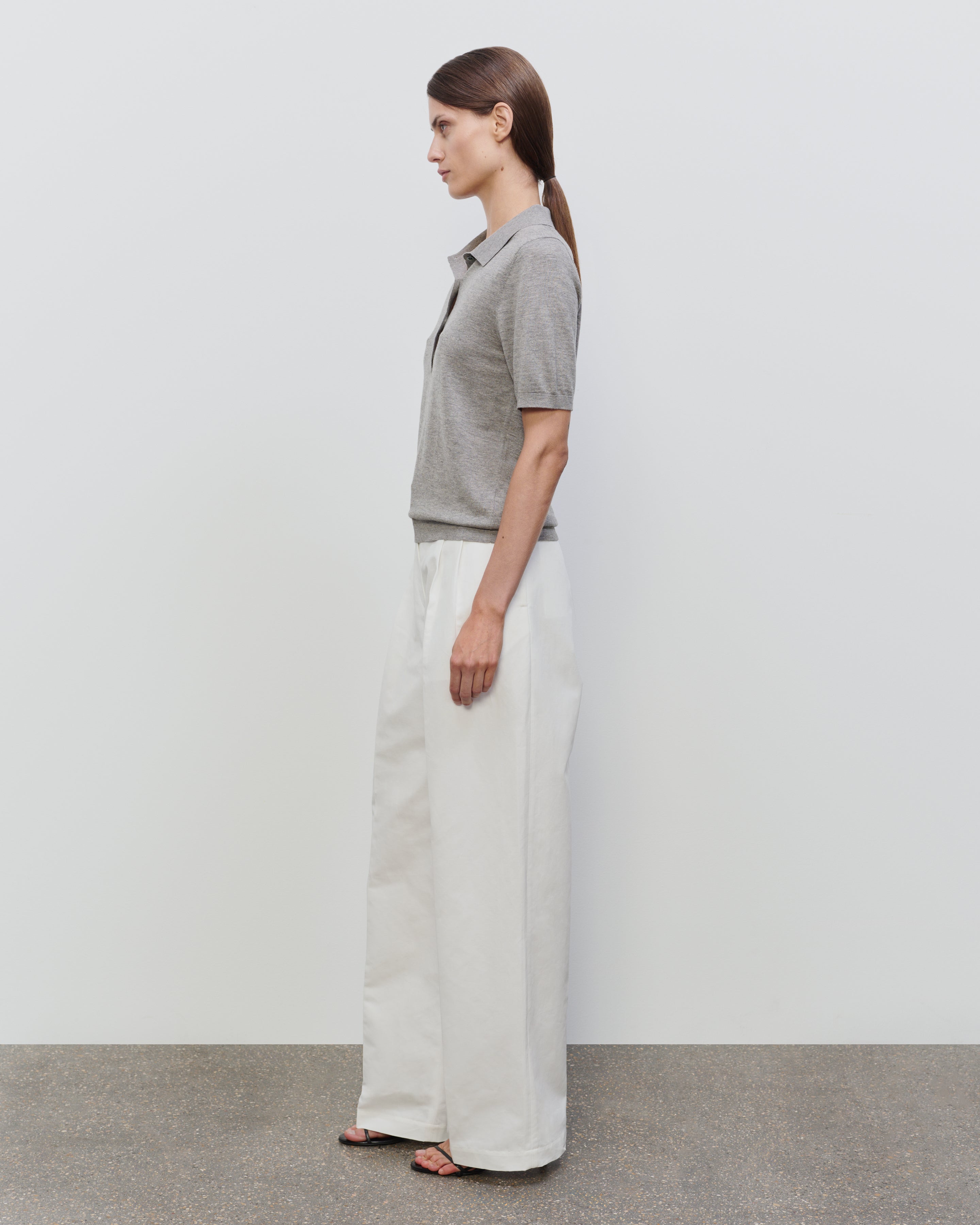 Cashmere Silk Short Sleeve Polo - Luxury Summer Sweater