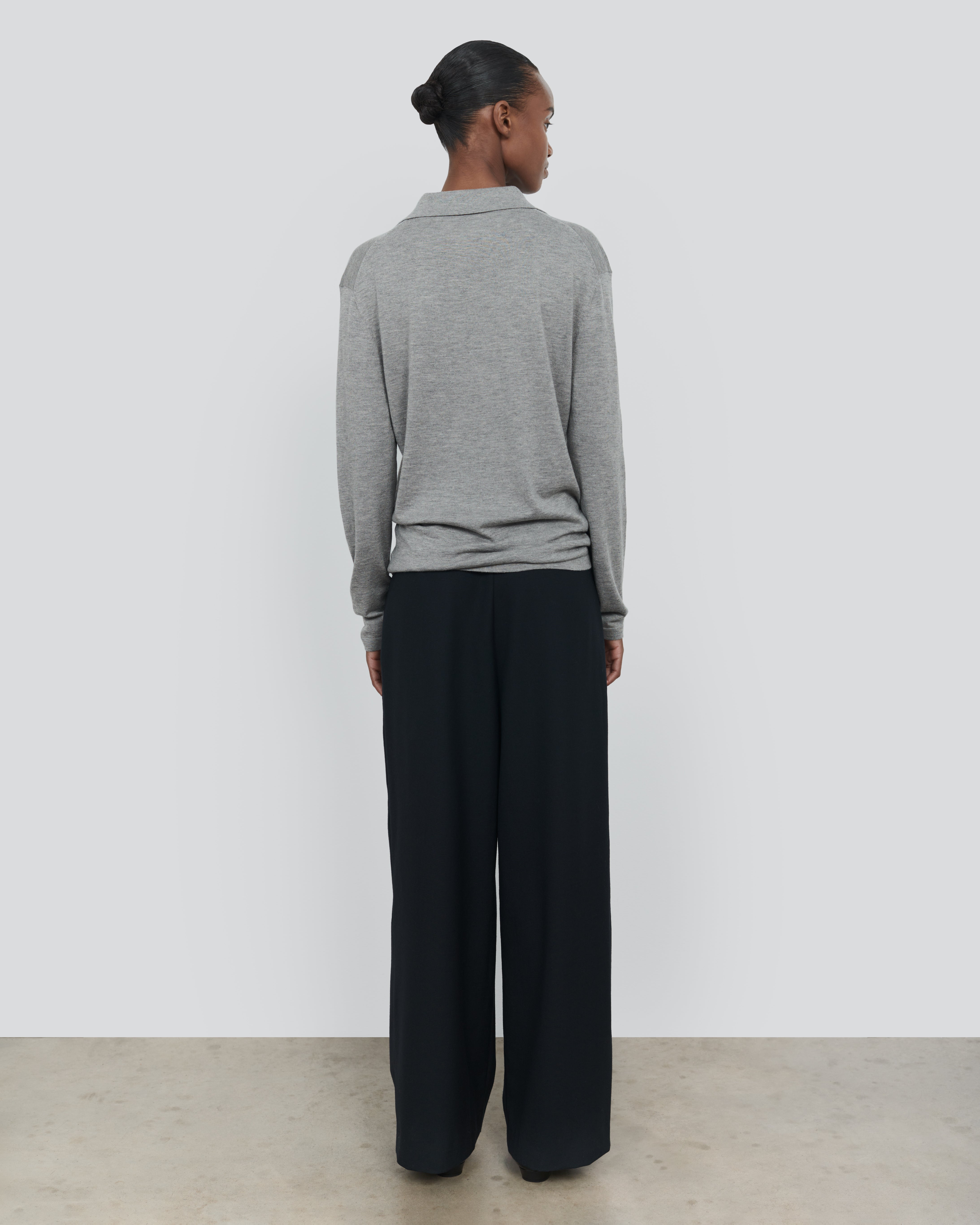Cashmere Silk Polo Sweater – Fine Gauge Luxury Knit | 440ME