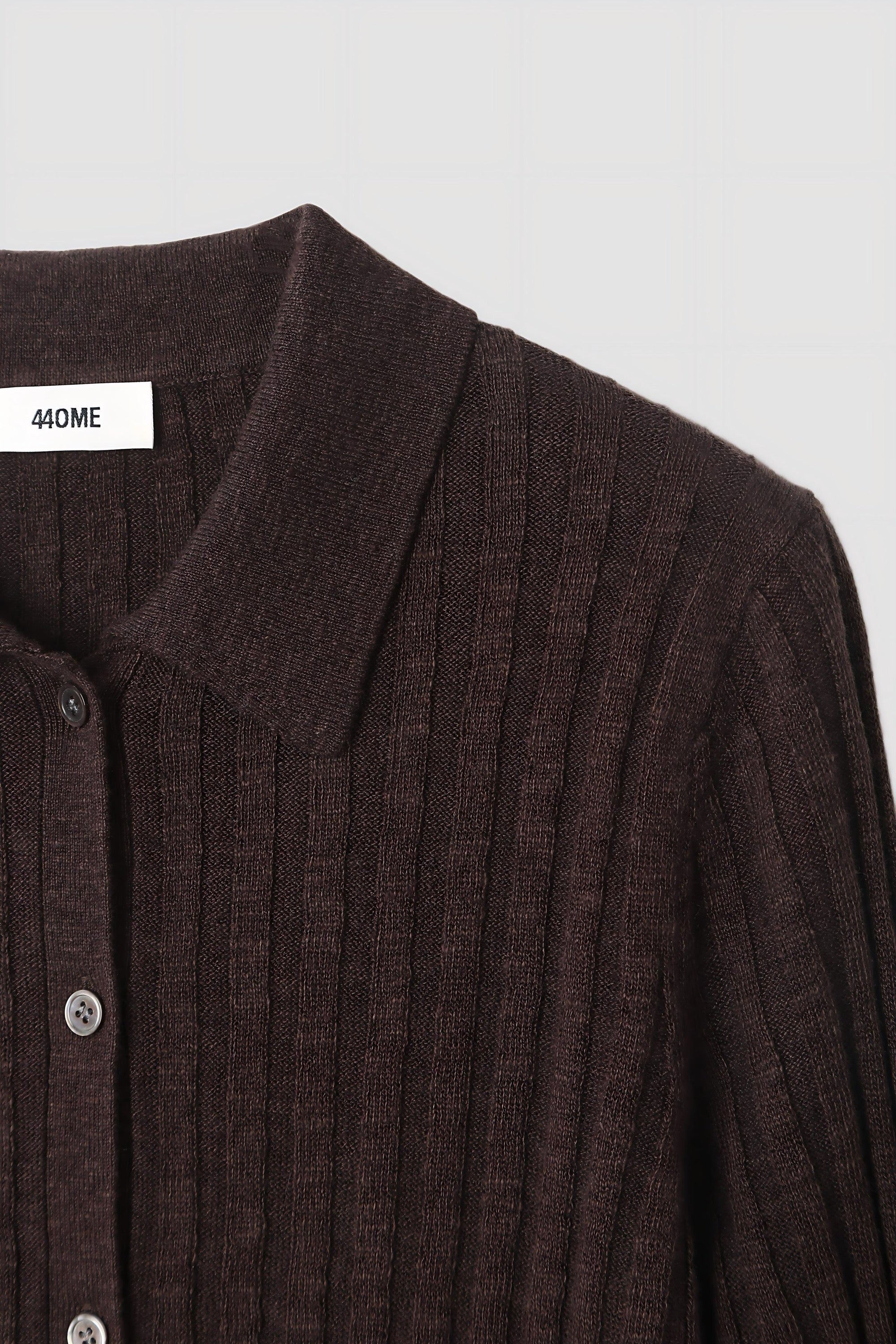 LINEN COTTON RIB BUTTON DOWN