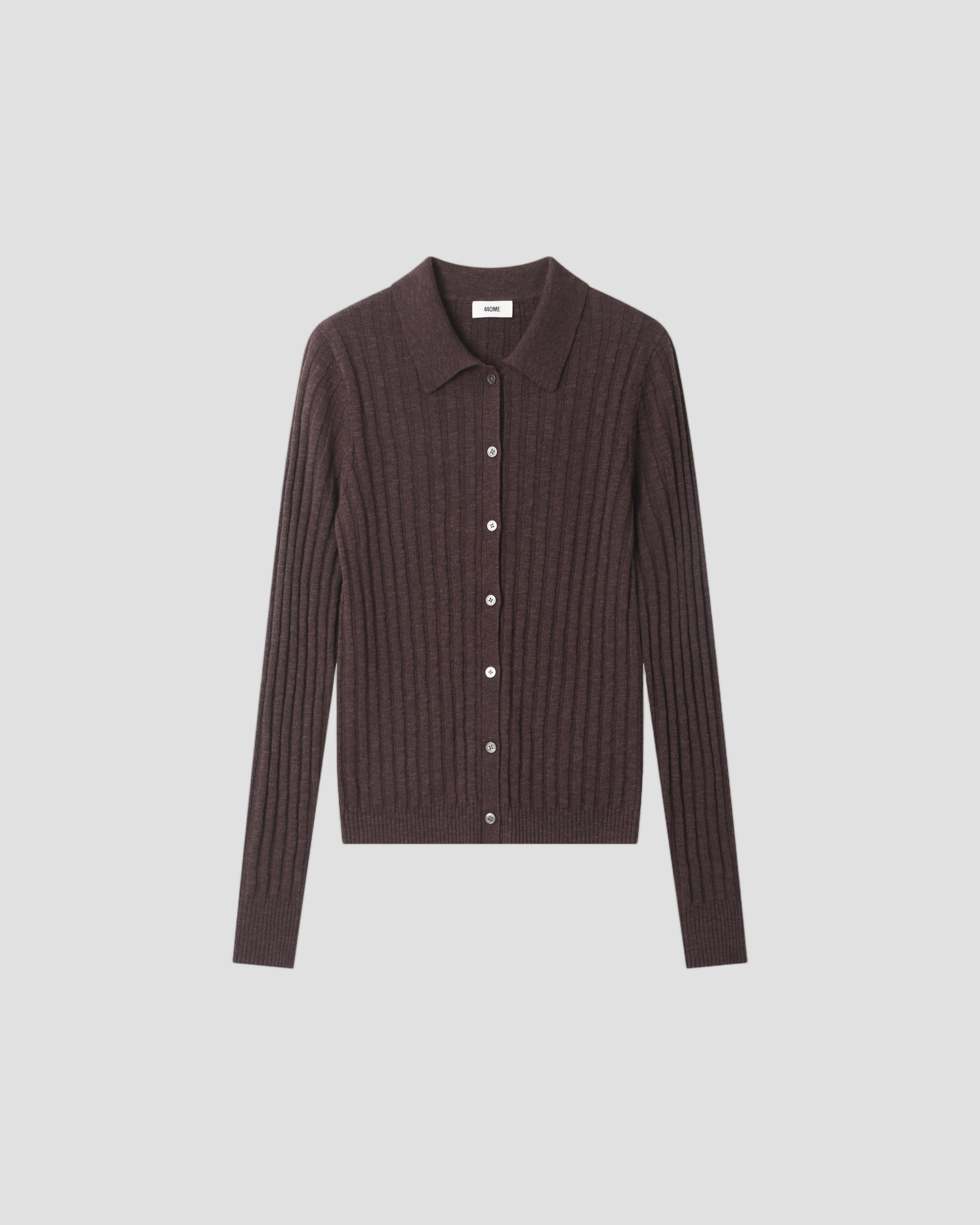 LINEN COTTON RIB BUTTON DOWN