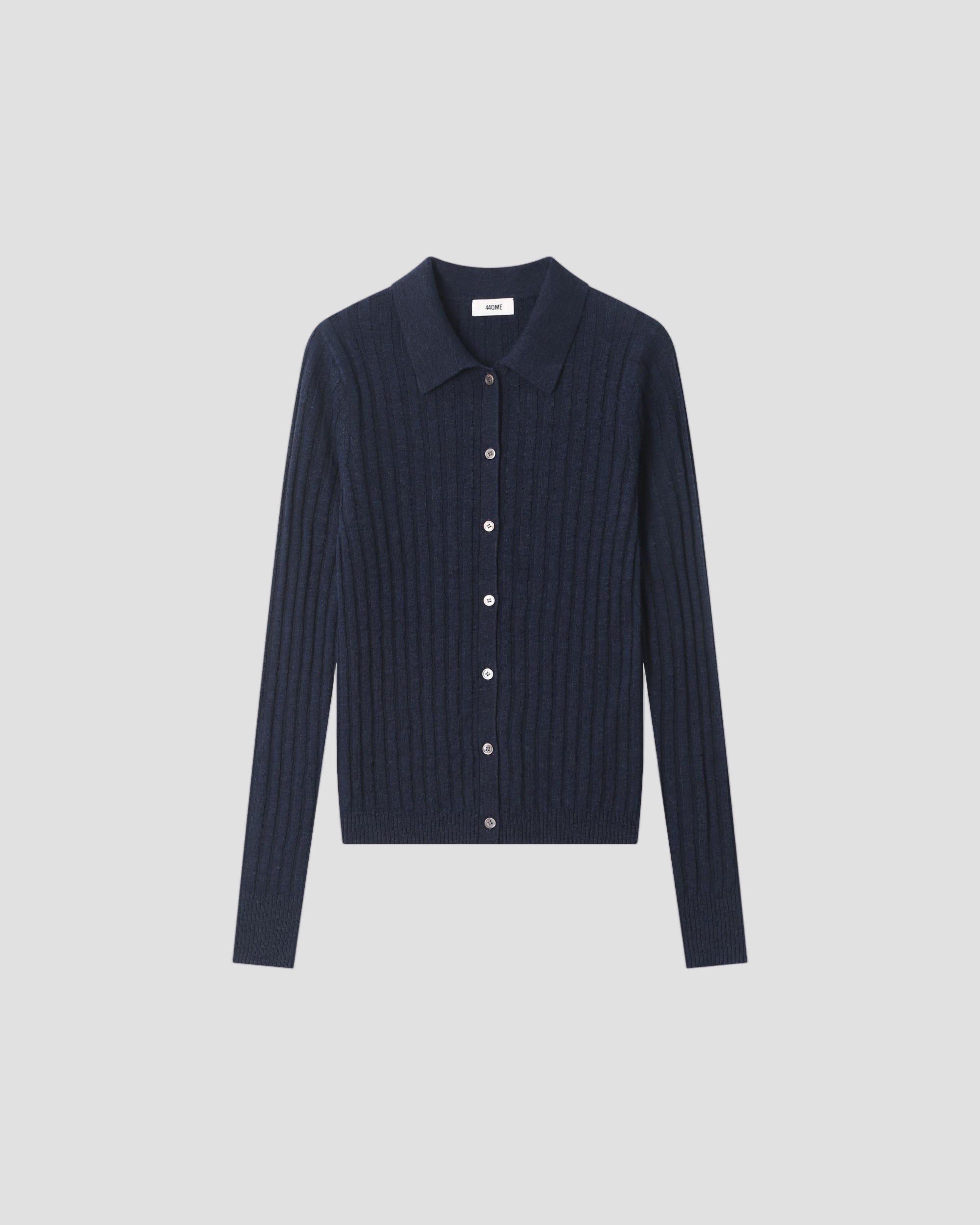 LINEN COTTON RIB BUTTON DOWN