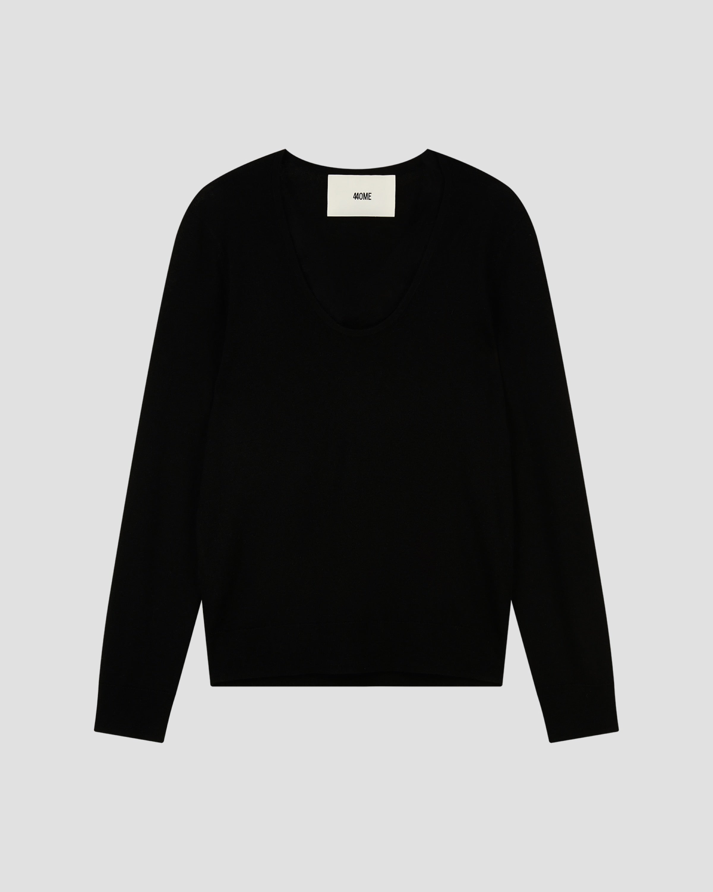 MERINO SILK SCOOP NECK