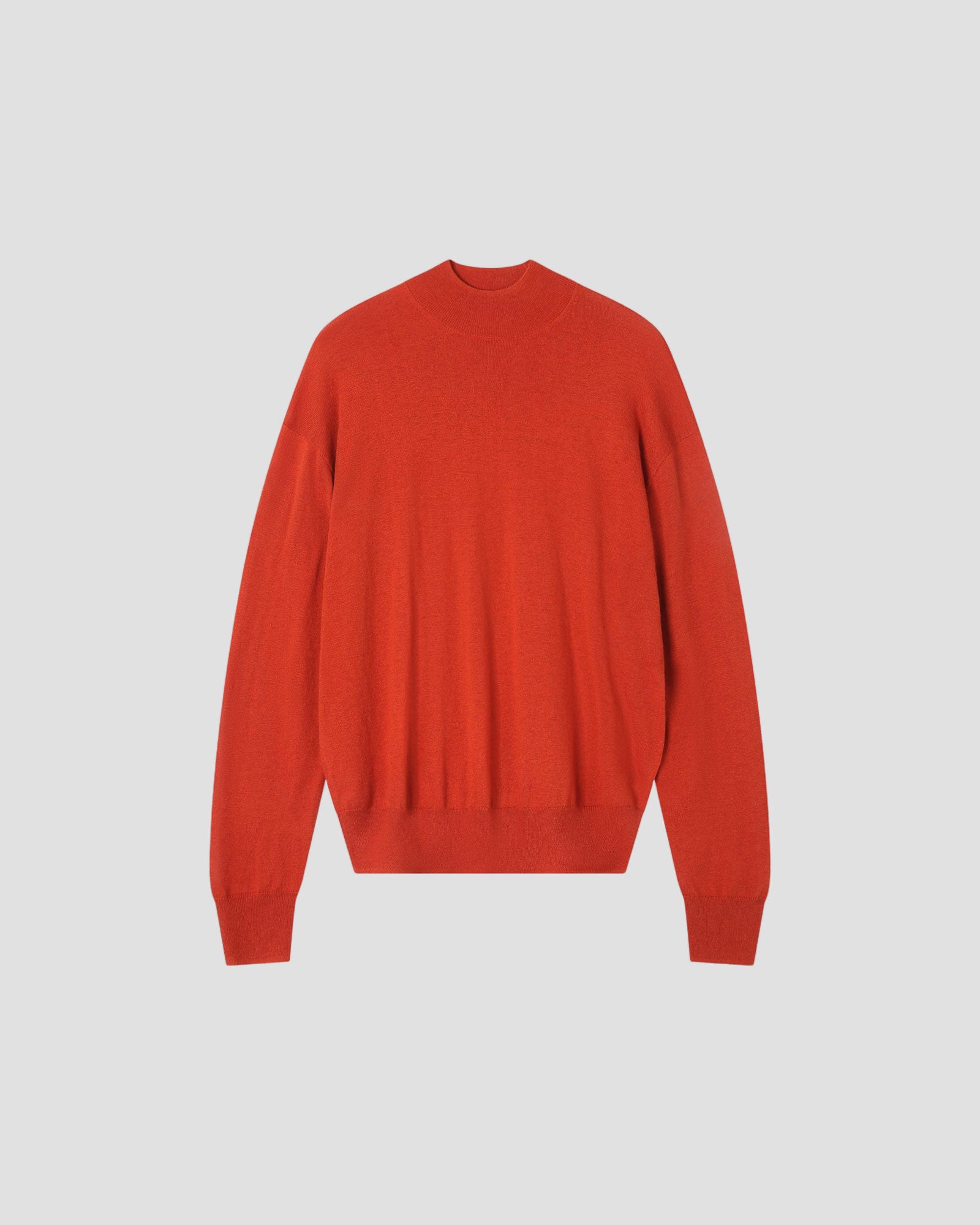 Merino Silk Relaxed Mock Neck