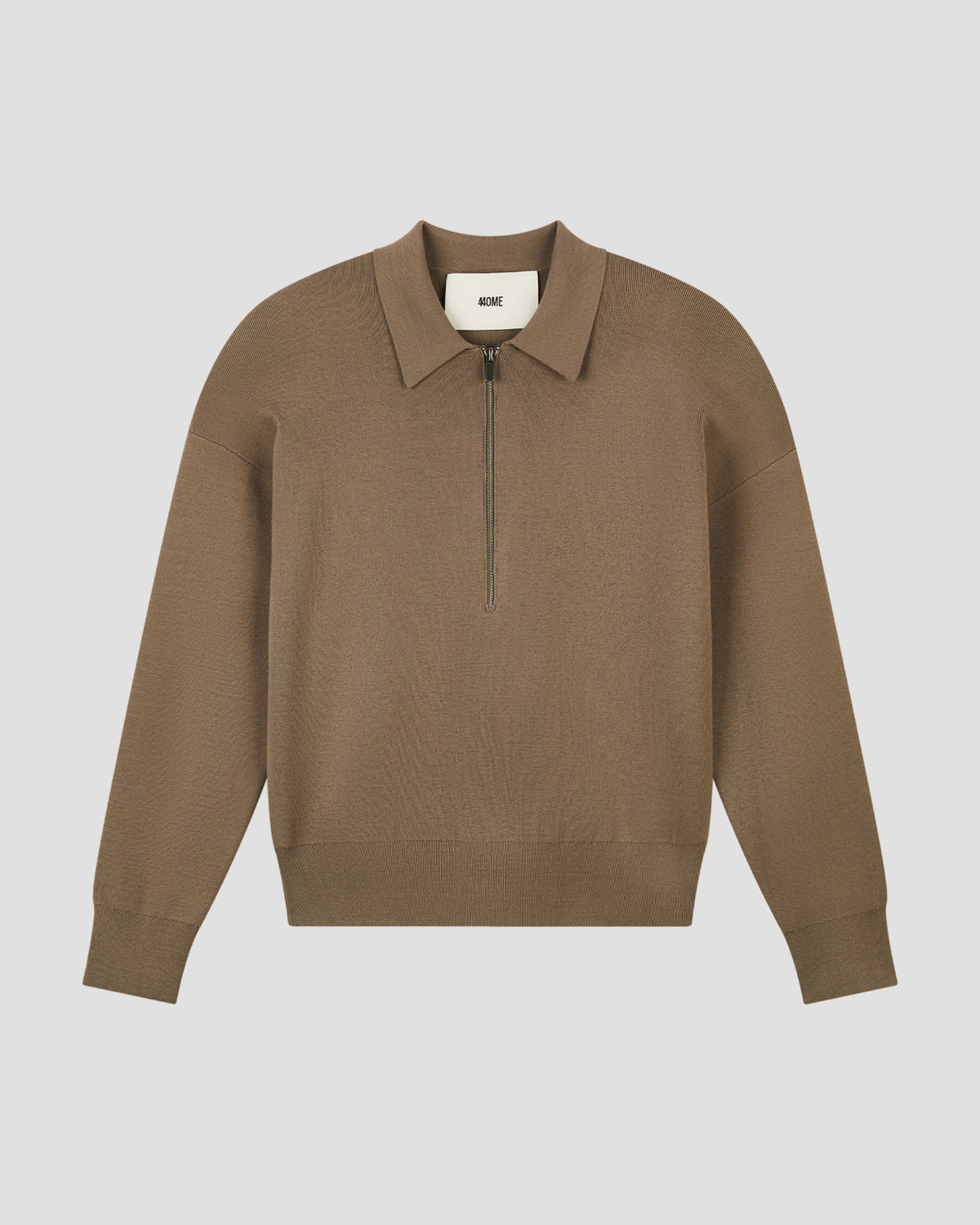 Silk Viscose Half-Zip Polo