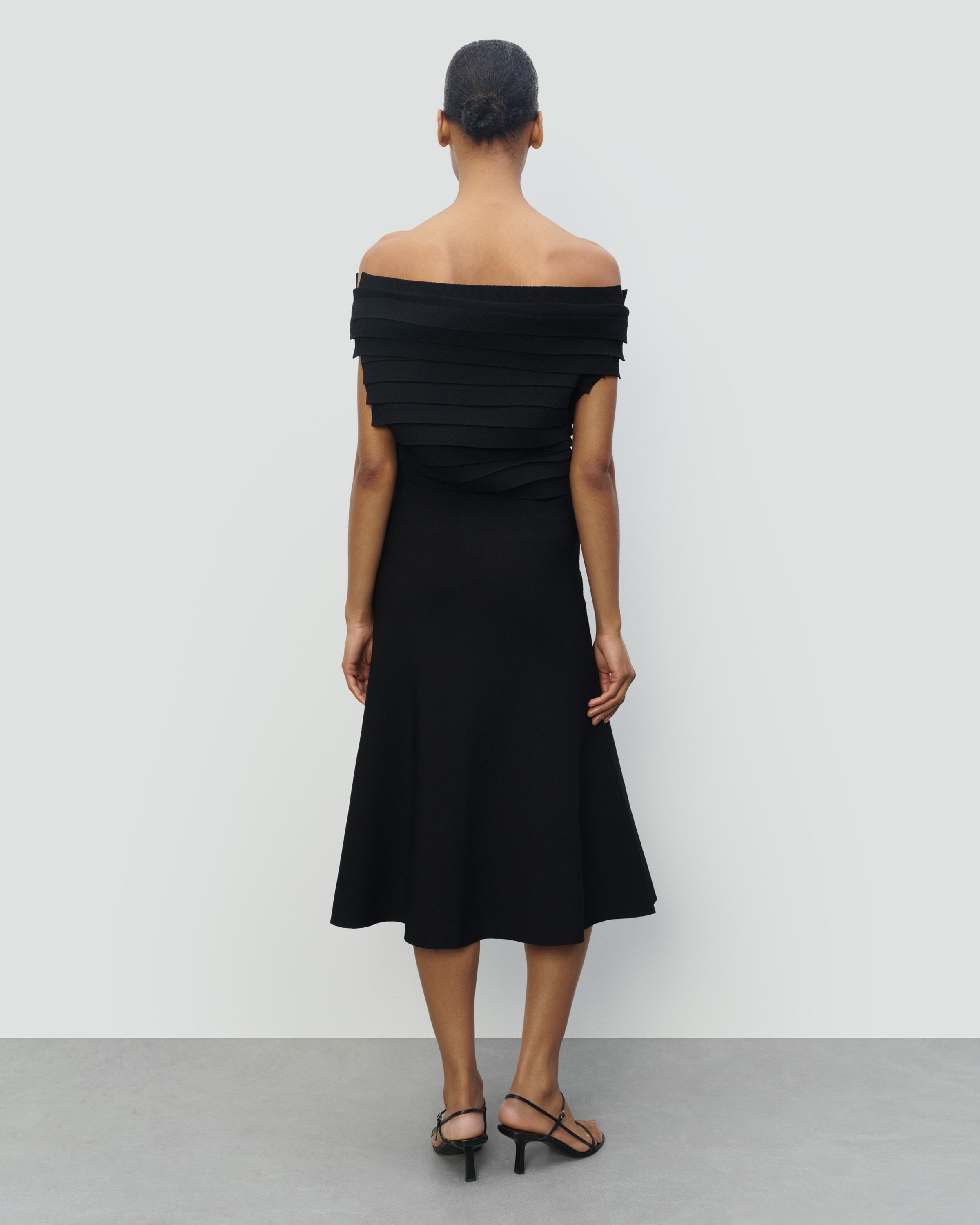 SILK VISCOSE FLARE SKIRT