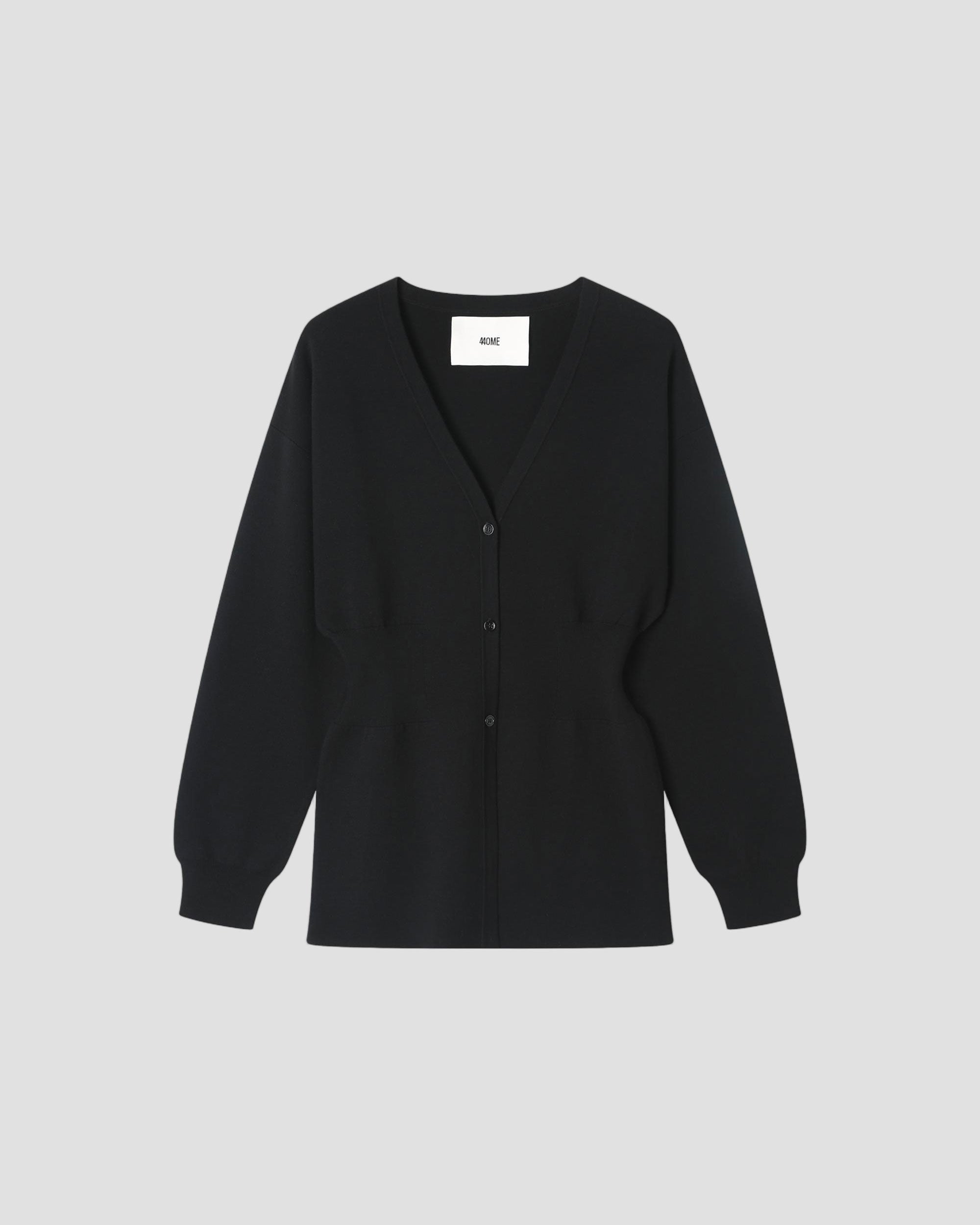 Silk Viscose Blouson Cardigan