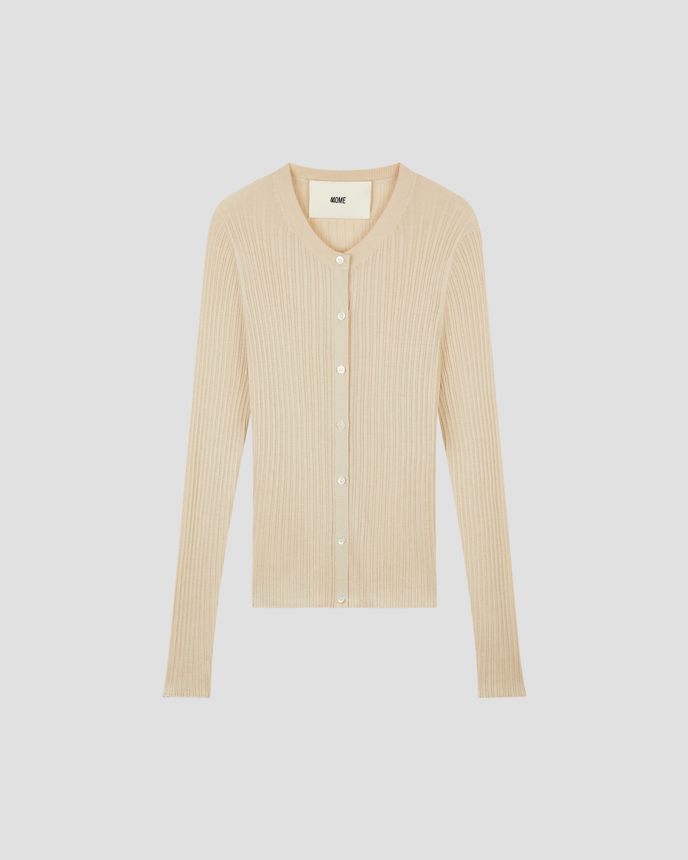 TENCEL SILK GAUZY RIB CARDIGAN
