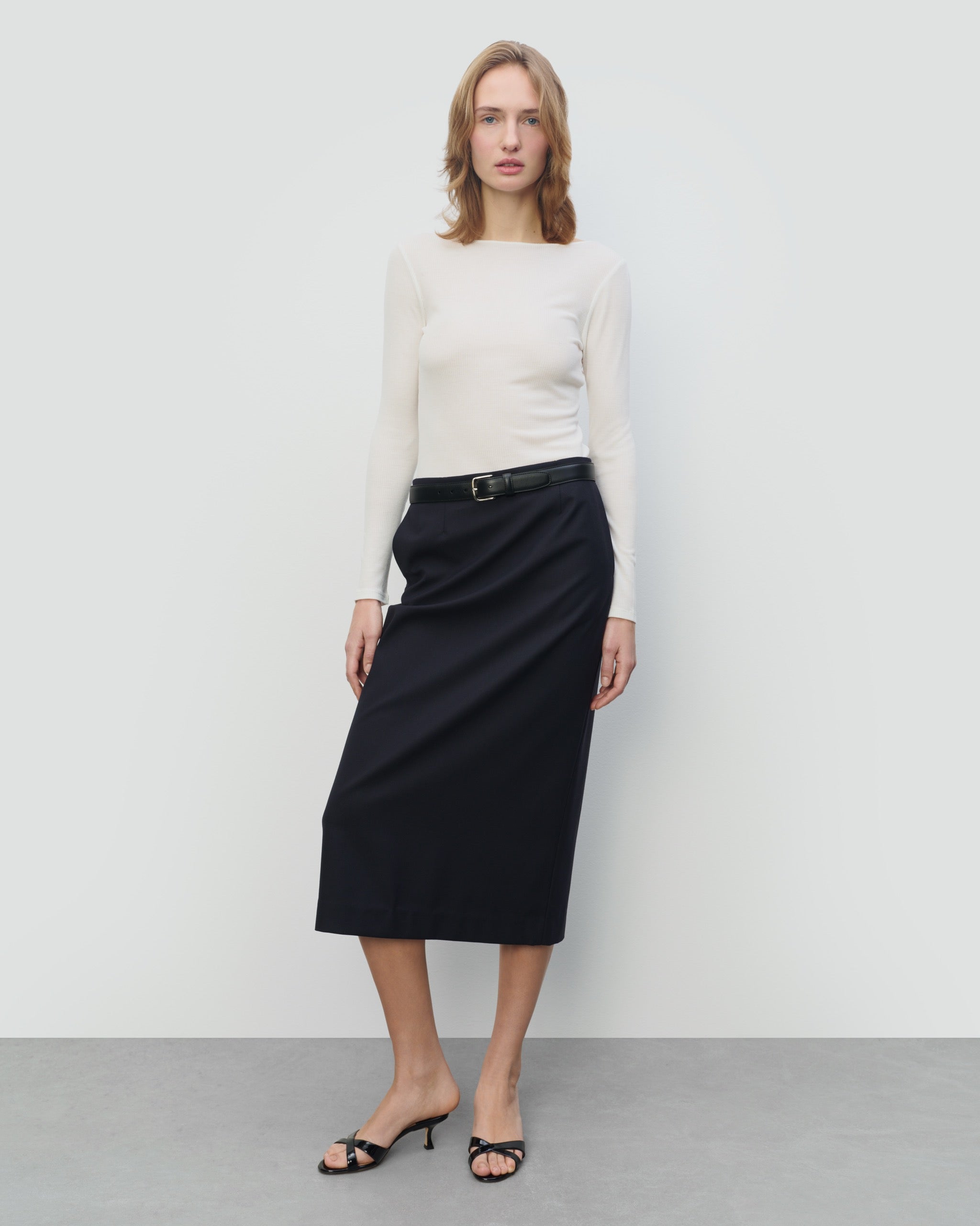 TENCEL SILK RIB LONGSLEEVE TSHIRT