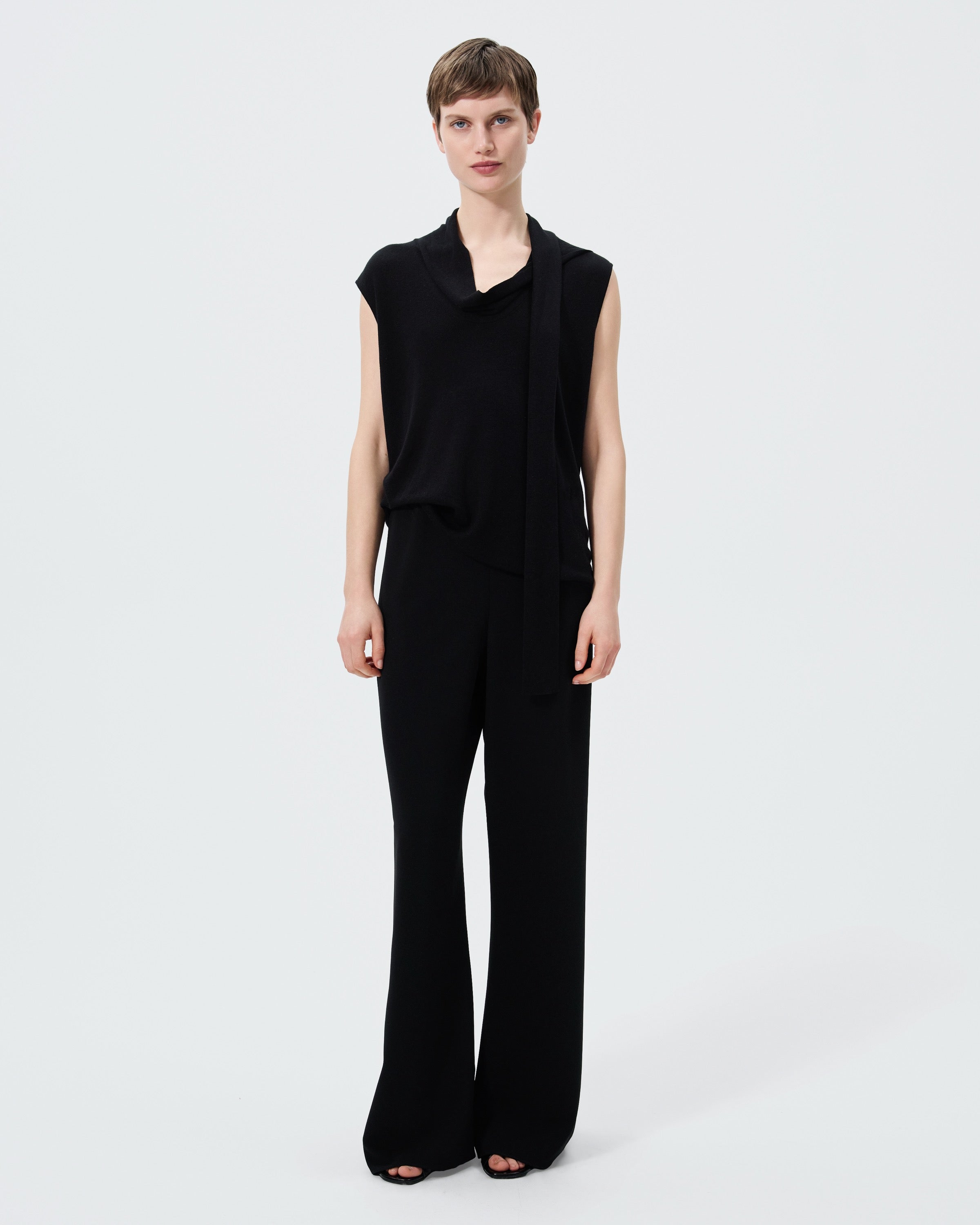 TENCEL SILK SCARF TOP