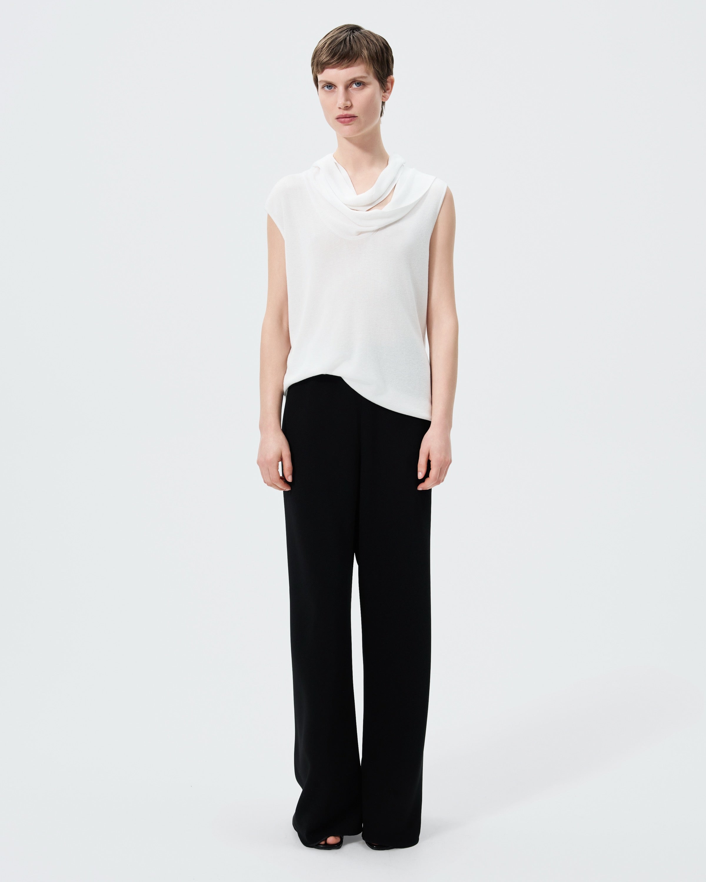 TENCEL SILK SCARF TOP
