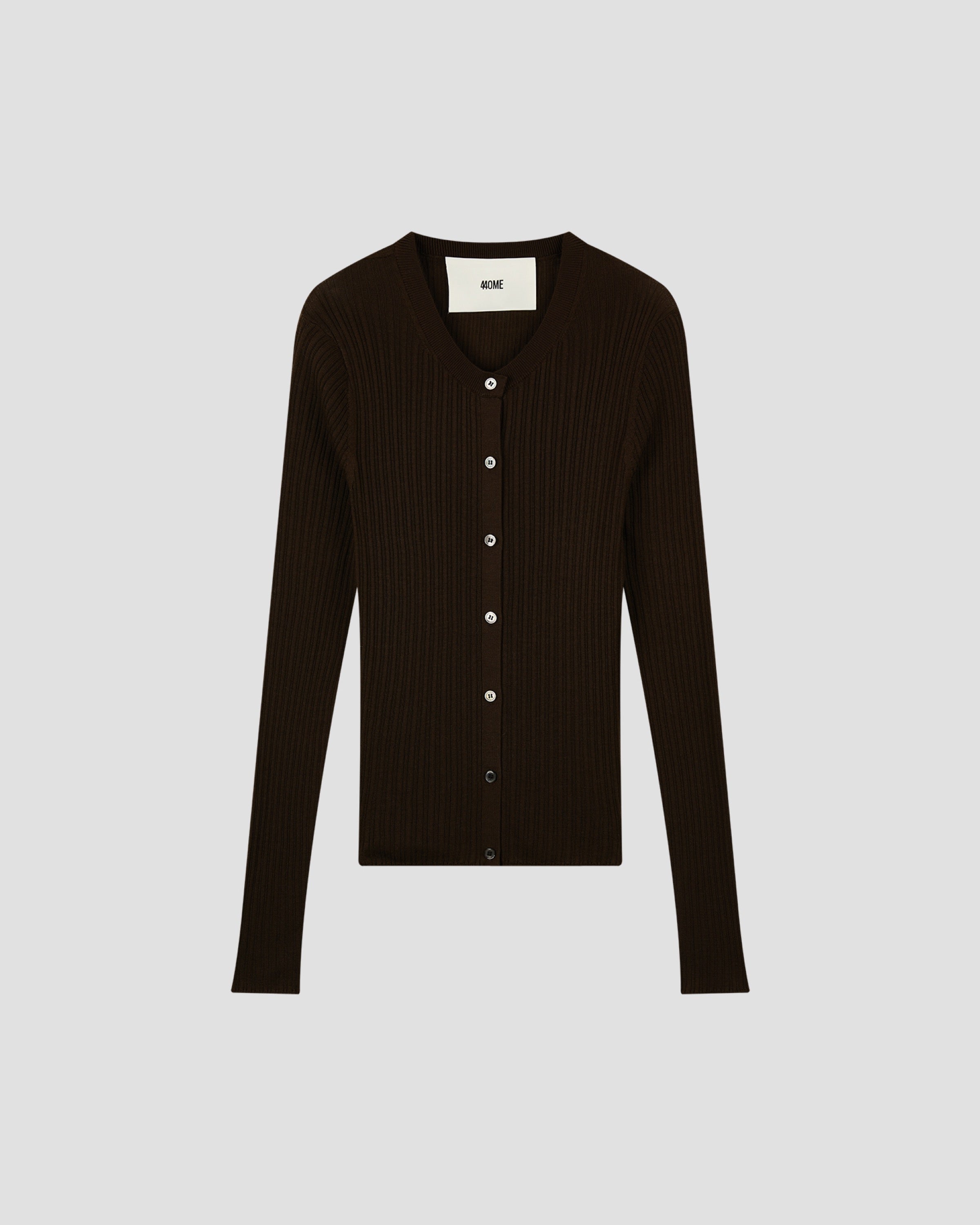 TENCEL SILK GAUZY RIB CARDIGAN