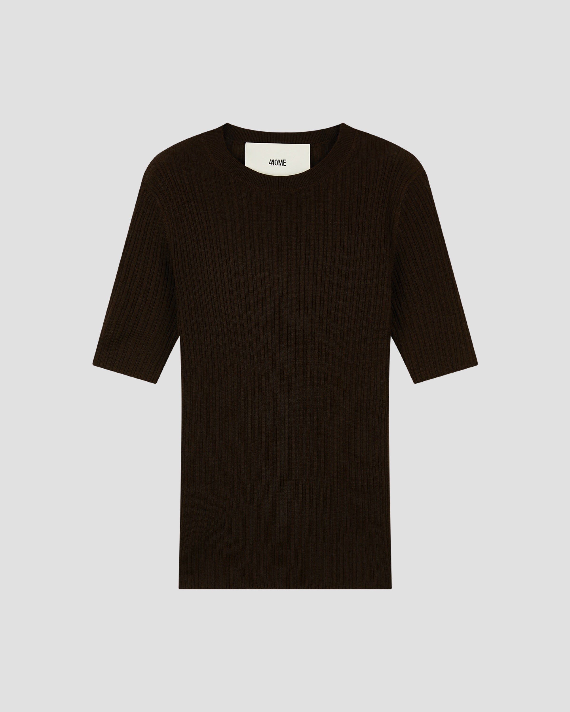 TENCEL SILK GAUZY RIB SHORT SLEEVE