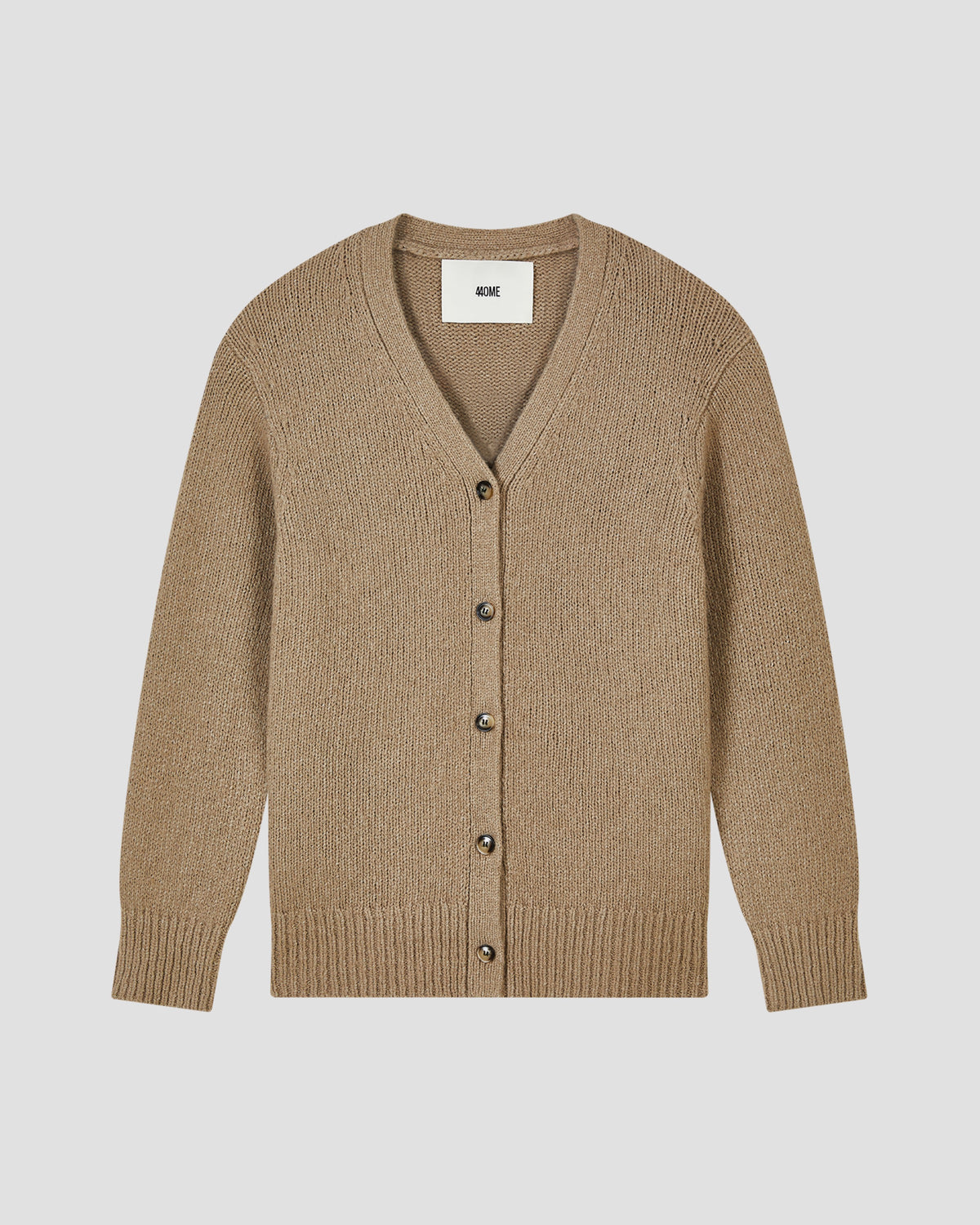 TEXTURED COTTON WOOL BLEND CARDIGAN