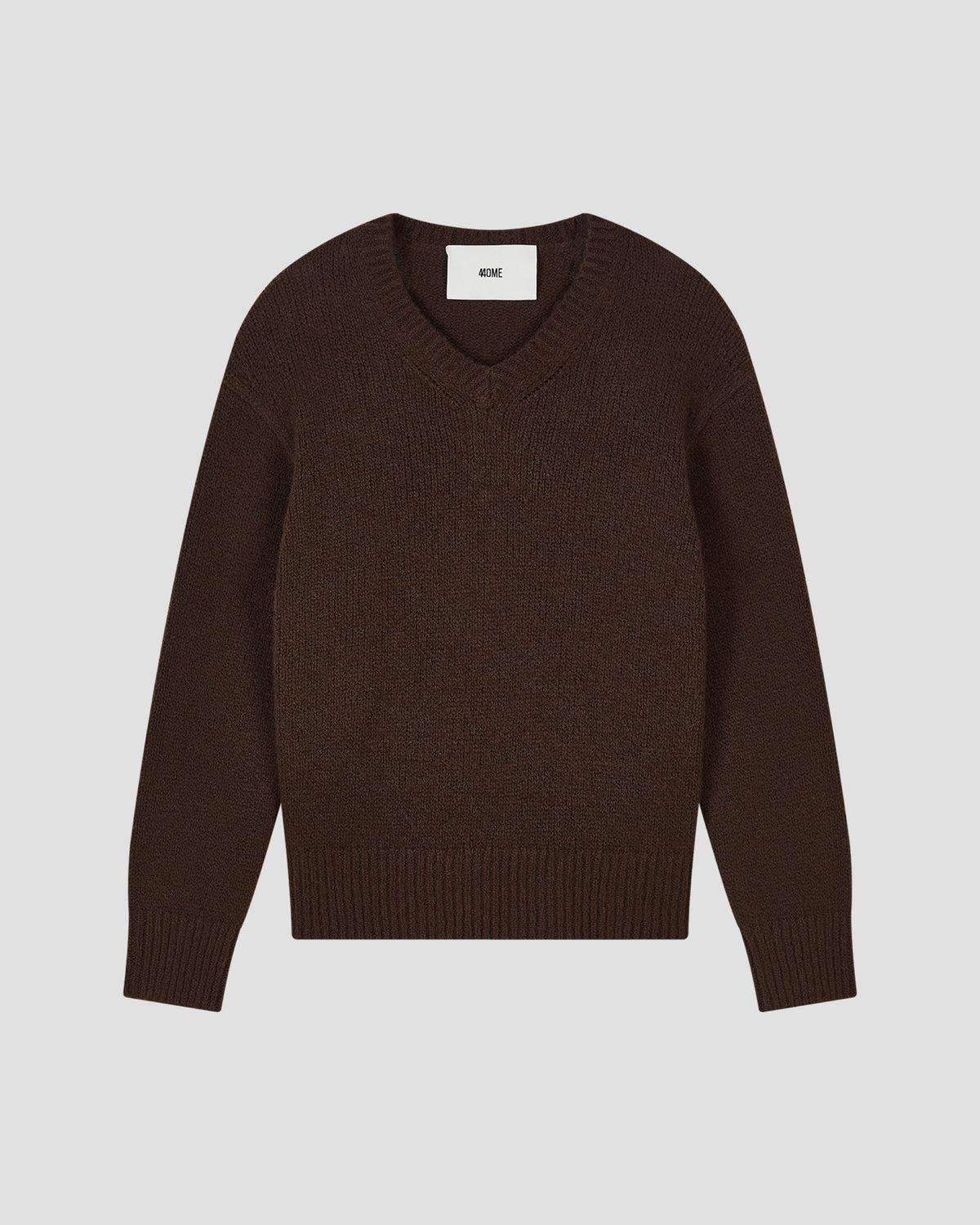 Textured Cotton Wool Blend Vneck