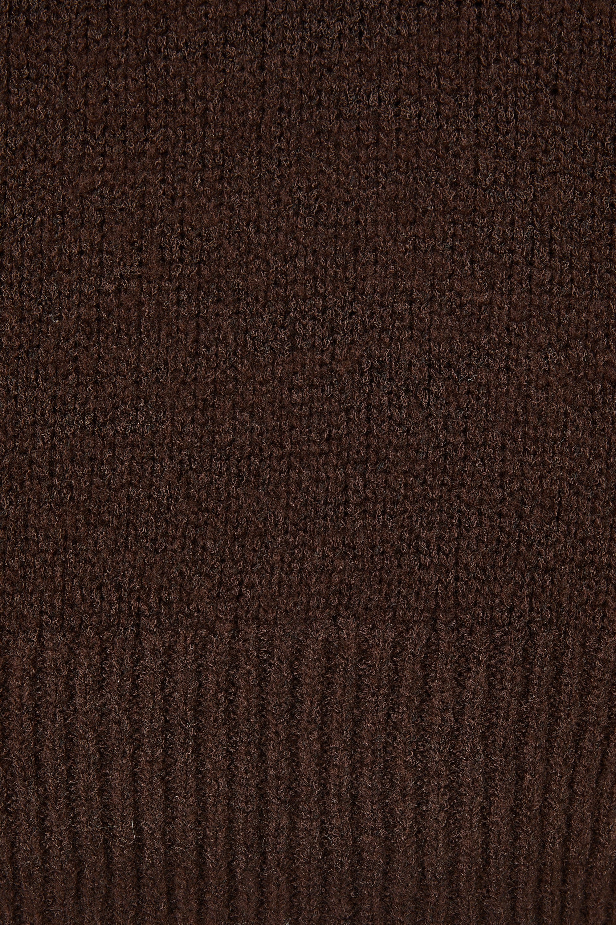 TEXTURED COTTON WOOL BLEND VNECK