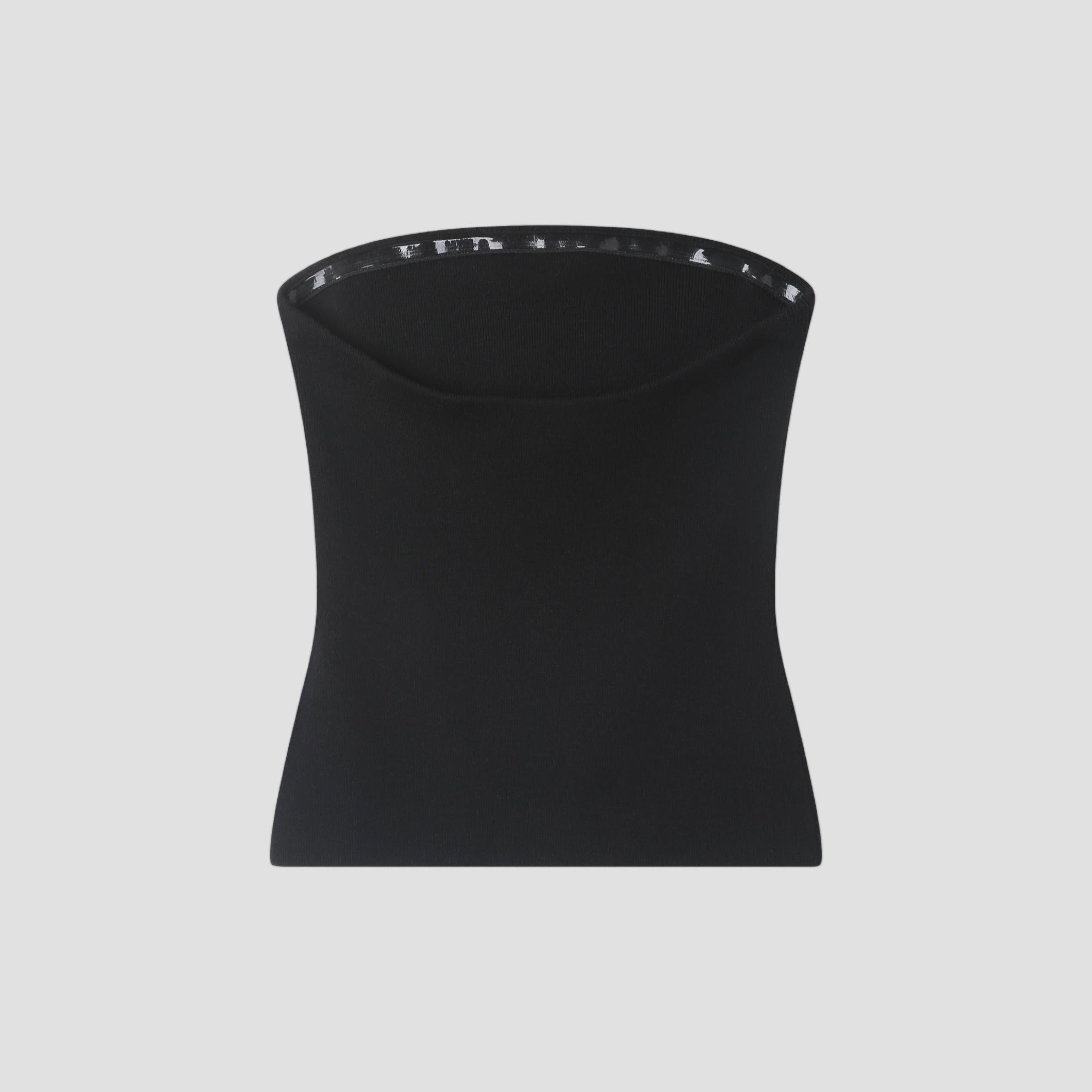 SILK VISCOSE STRAPLESS TOP