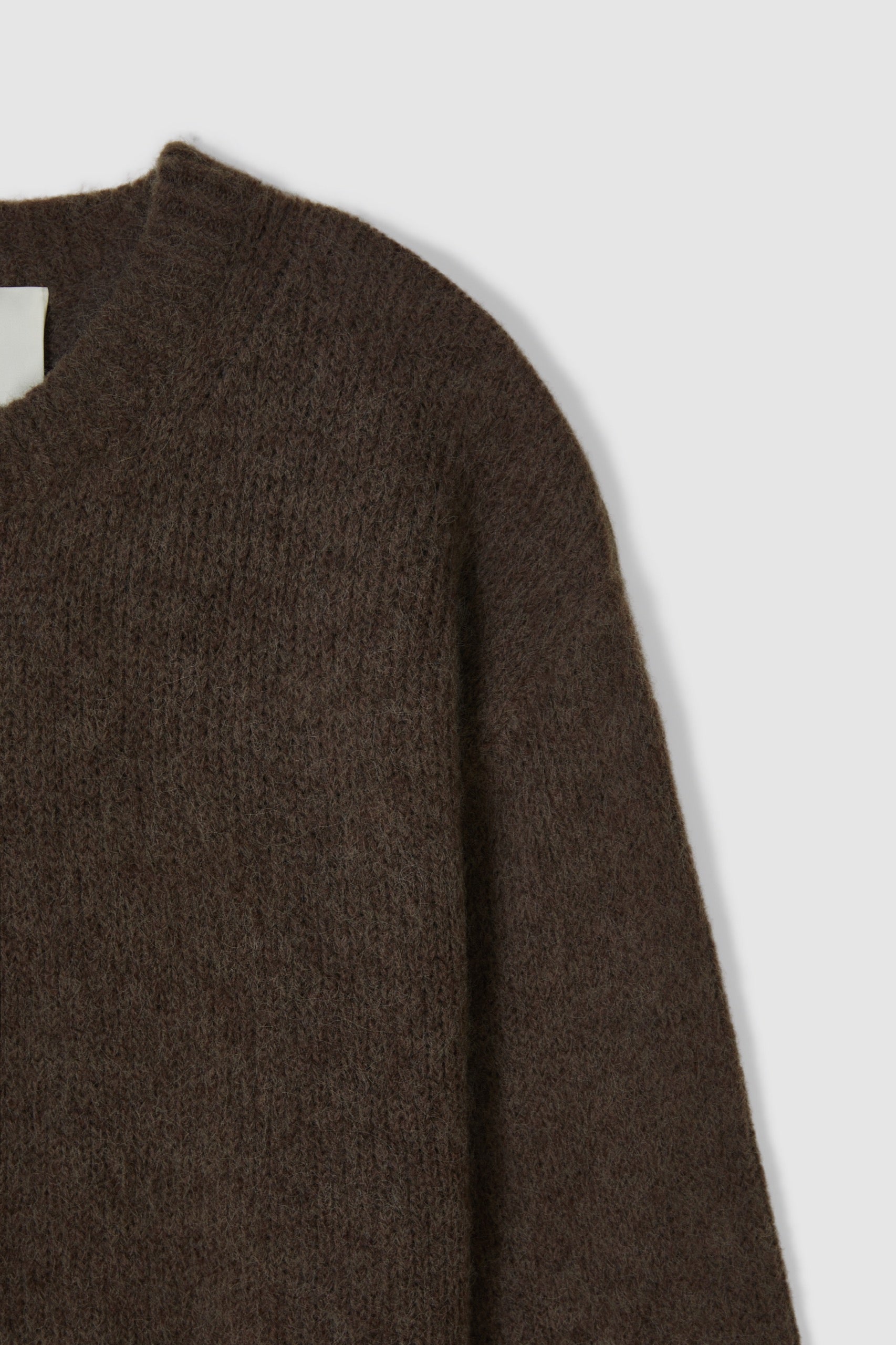 WOOL ALPACA BLEND RELAXED CREWNECK
