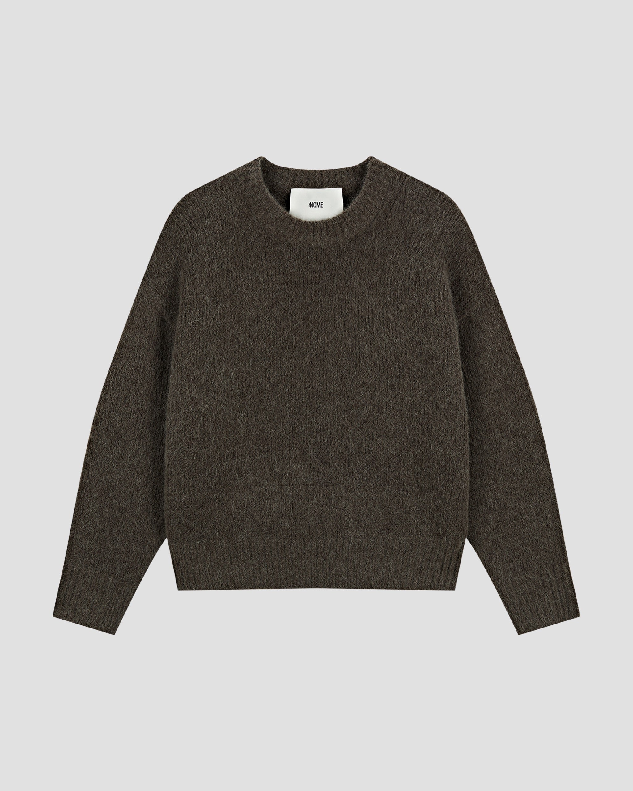WOOL ALPACA BLEND RELAXED CREWNECK