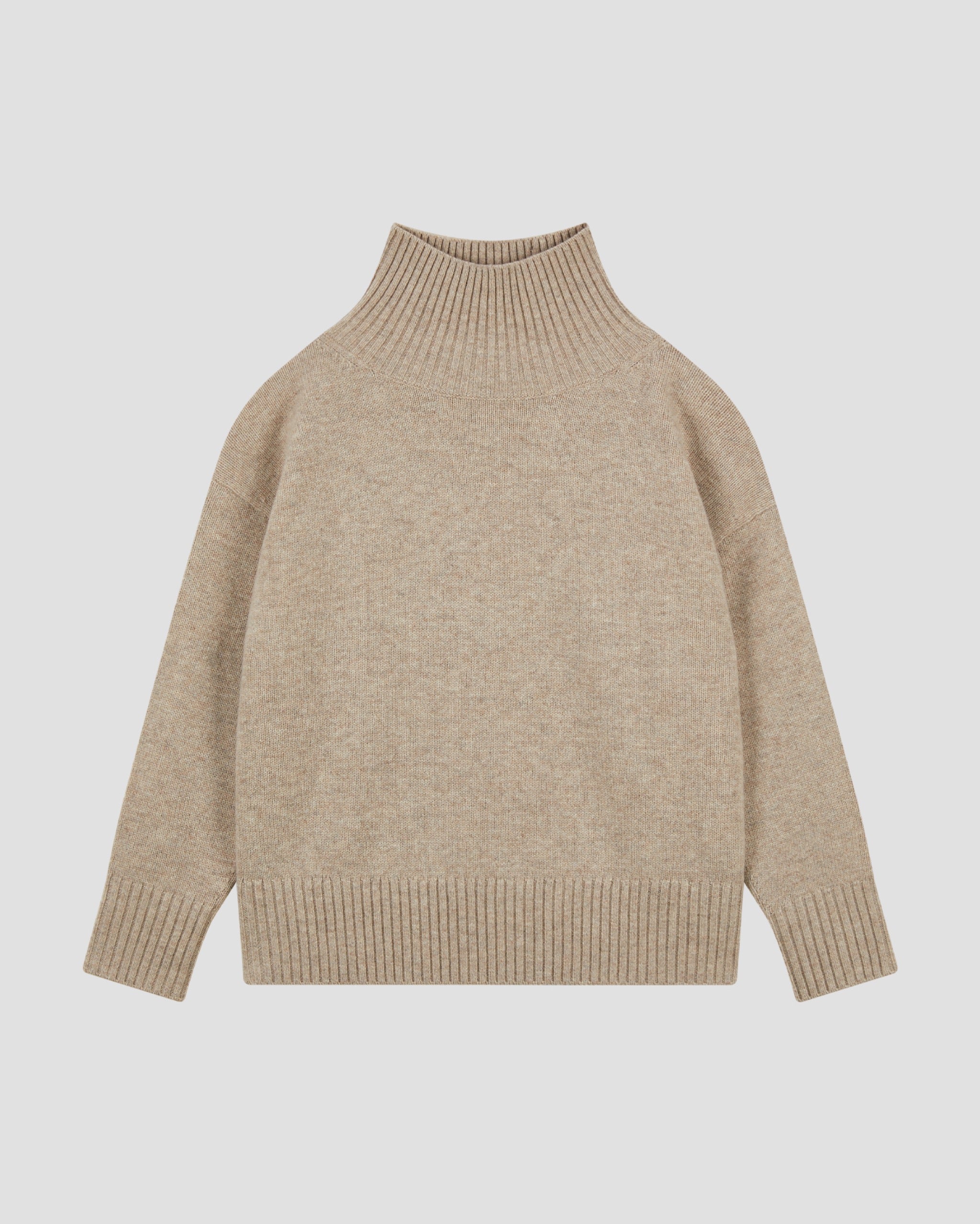 WOOL RELAXED MOCK NECK