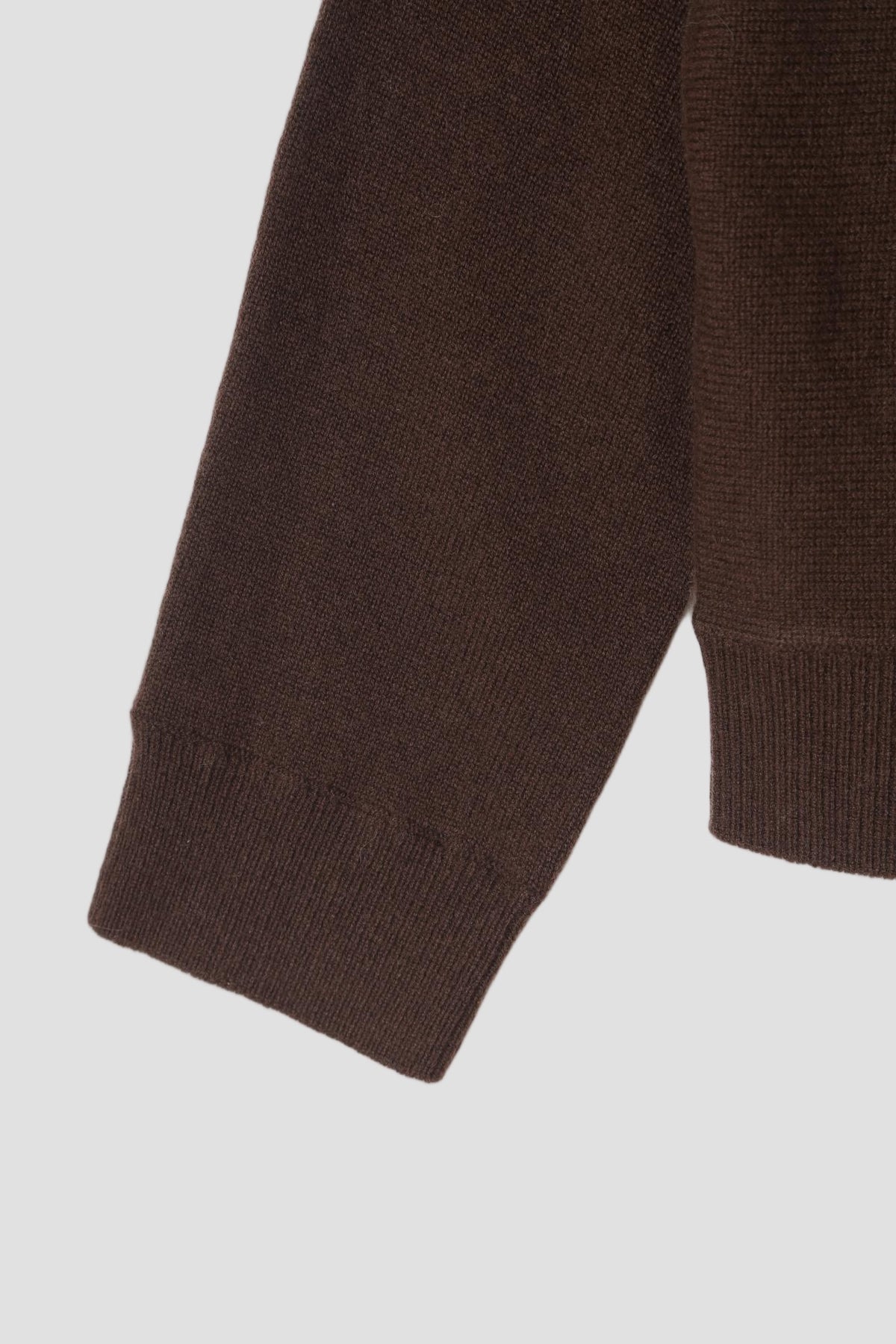 Wool Cashmere Relaxed Boatneck in Coffee - detail #colour_Coffee