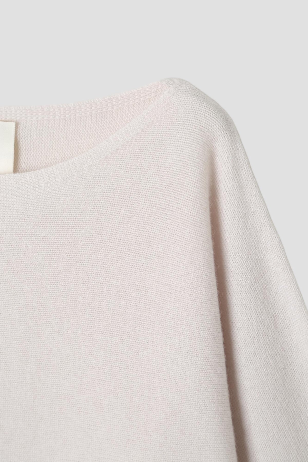 Wool Cashmere Relaxed Boatneck in Silence - detail #colour_Silence